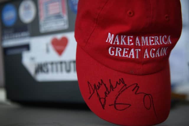 Make America Great Again was one of Donald Trumps key campaign slogans (Picture: Justin Merriman/Getty Images)