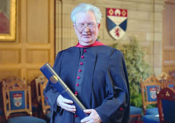 Bob Smart at his honorary graduation in January 1996 (Picture: Courtesy of St Andrews University Library)