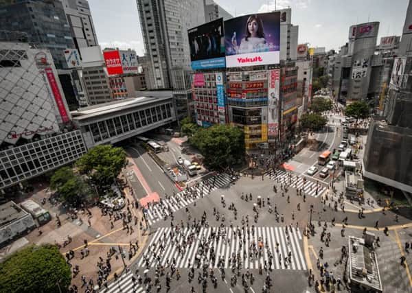 The view over Shibuya Crossing, the world's busiest, Picture: Colin Heggie
