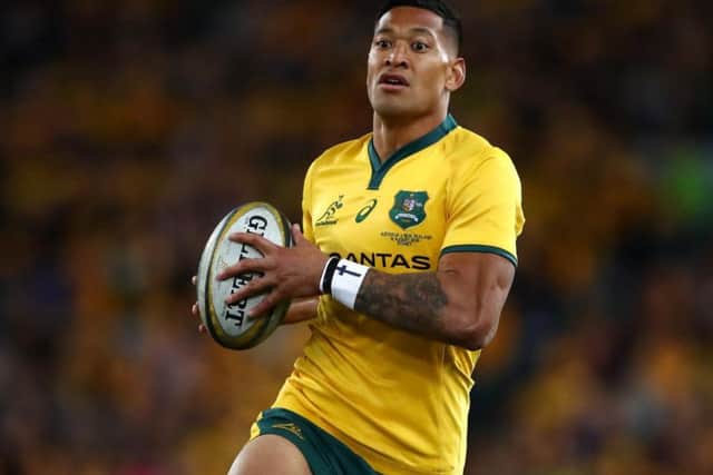 Israel Folau in action for the Wallabies in August last year