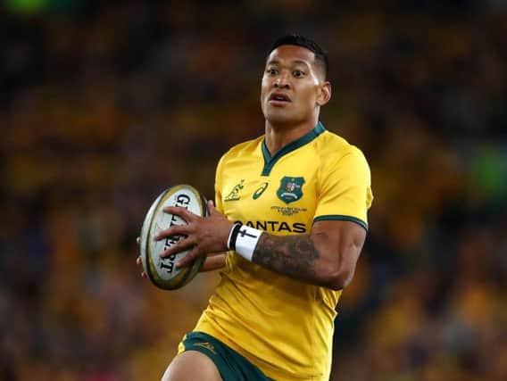Israel Folau in action for the Wallabies in August last year