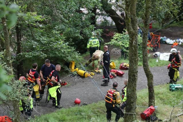A search is underway for people who are believed to have fallen into the water.