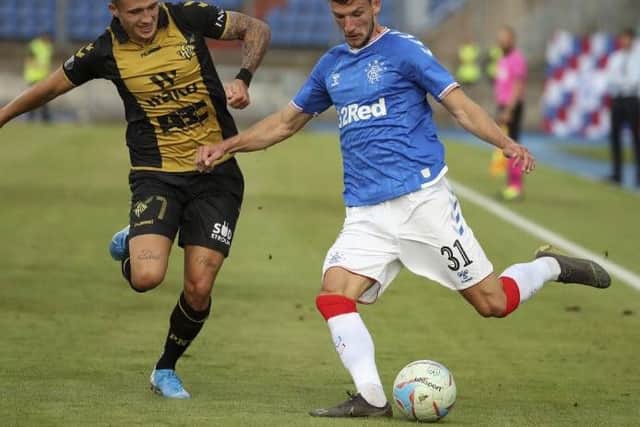 Borna Barisic in action for Rangers.