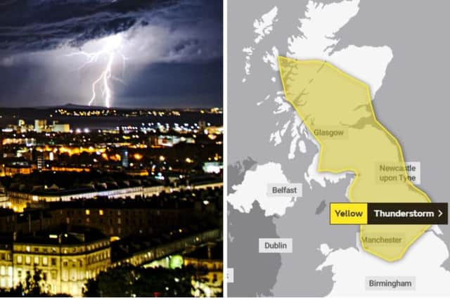 Experts at the Met Office have issued a yellow weather warning for large parts of Scotland. PIC LEFT: Kevin  Klein