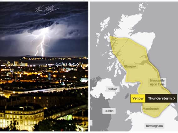 Experts at the Met Office have issued a yellow weather warning for large parts of Scotland. PIC LEFT: Kevin  Klein