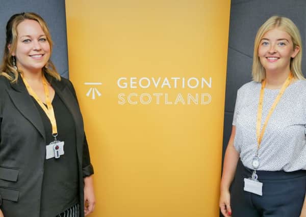 Lyndsey Dougan (left) and Jess Sibley will be managing the new Geovation Scotland hub at Registers of Scotland HQ. Picture: contributed.