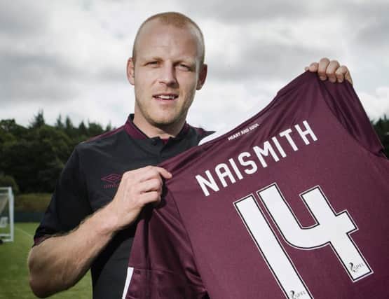 Steven Naismith is keen to feature against Aberdeen after signing a four-year deal with Hearts. Picture: Bruce White/SNS