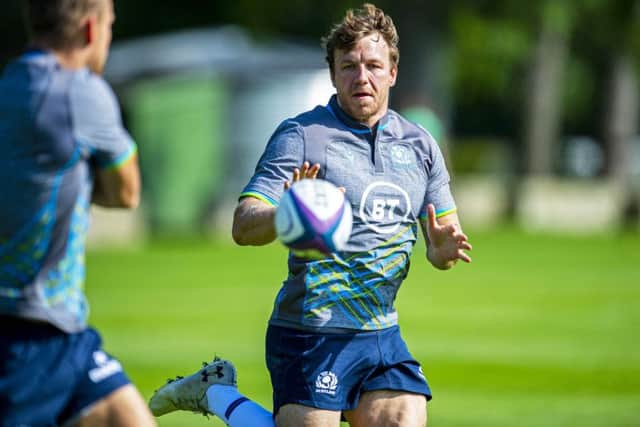 Scotland's Hamish Watson training at St Andrews. Picture: SNS