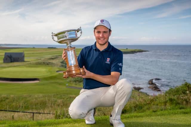 George Burns with the Scottish Amateur trophy.
Picture: Kenny Smith/Crail Golfing Society