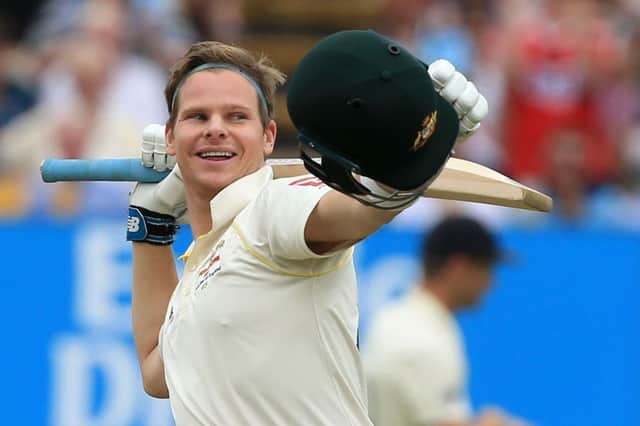 England had no answer to Steve Smith as the Australian batsman racked up another century. Picture: AFP/Getty Images