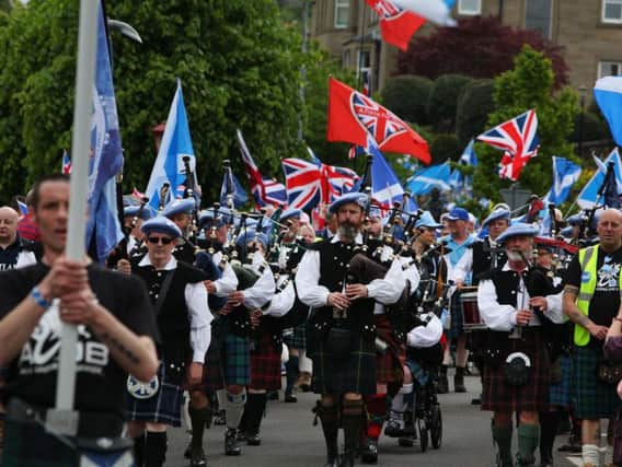 Scottish independence supporters are on the march. Picture: JPIMEDIA
