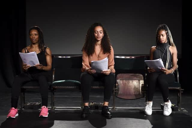 Lament for Sheku Bayoh starring (from left to right) Patricia Panther, Saskia Ashdown and Courtney Stoddart. Picture: Lisa Ferguson