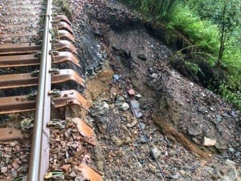 Some of the damage. Picture: Network Rail Scotland