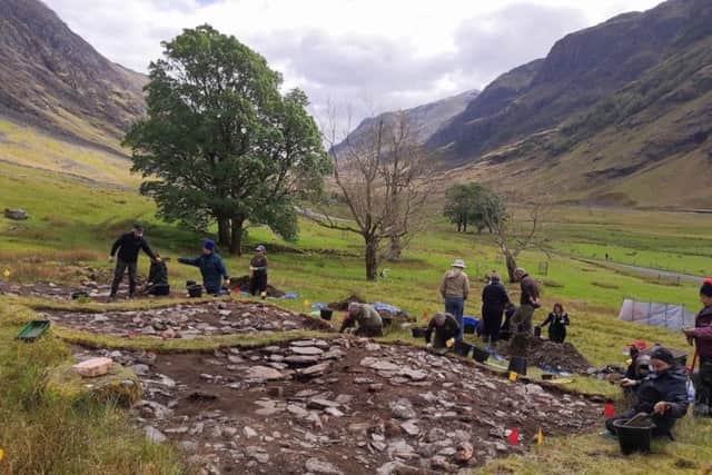 At Glencoe, an archaeological dig led by NTS brought the human stories of those who occupied the glen to life. Remains of three abandoned settlements were studied with a traditional turf house now to be reconstructed. PIC: NTS.