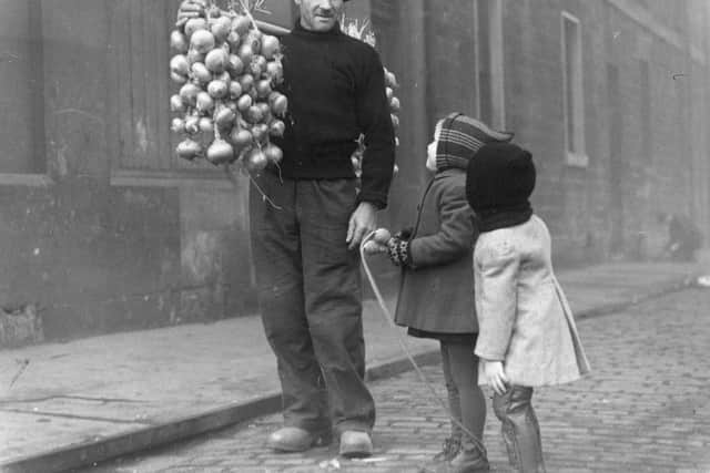 The Onion Johnnies typically came from Britanny to sell their wares, arriving in late July and usually staying until Christmas or New Year.