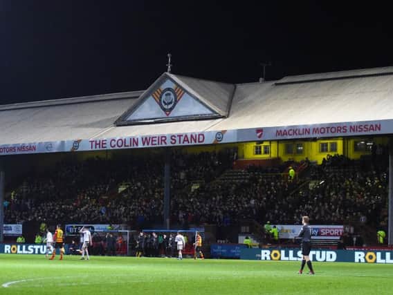 A view of the Colin Weir stand at Firhill Stadium.