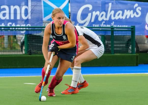 Scotland's Sarah Robertson in action against Austria. Picture: Duncan Gray/Scottish Hockey