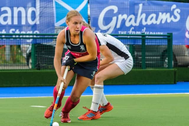 Scotland's Sarah Robertson in action against Austria. Picture: Duncan Gray/Scottish Hockey