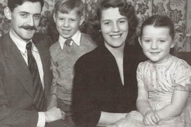 L-R) Douglas Ike Inkster, Mike Inkster, Mary Inkster and Jenny Inkster in Germany in 1951. Picture: SWNS