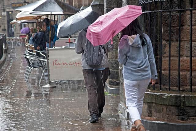 A yellow weather warning for heavy rain is in place for all of Friday across Scotland