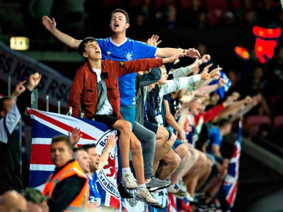 Rangers fans were in fine voice in Denmark.