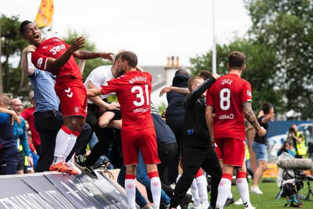 Rangers fans at Rugby Park was a key talking point this week. Picture: SNS