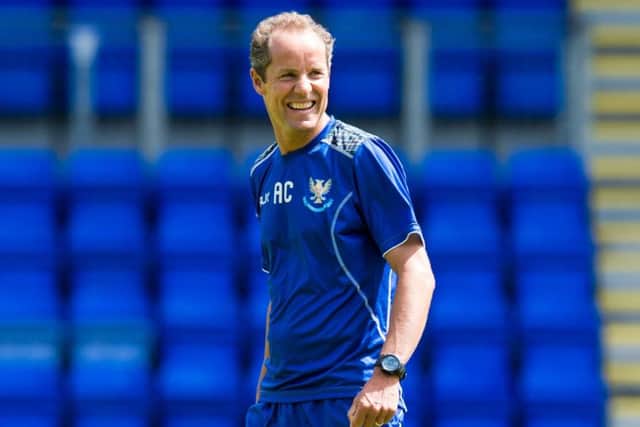 Alex Cleland at work in his assistant coaching role at St Johnstone. Picture: SNS.
