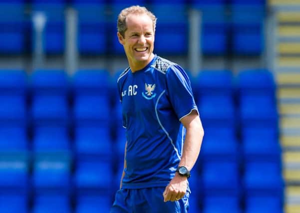Alex Cleland at work in his assistant coaching role at St Johnstone. Picture: SNS.