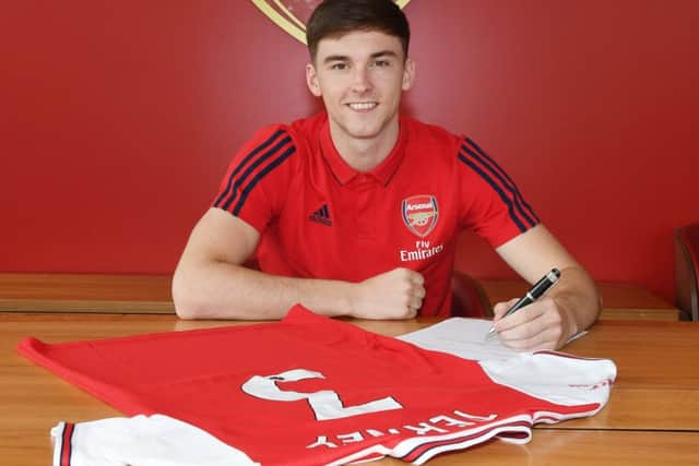 Kieran Tierney's decision to join Arsenal has been criticised by some Celtic supporters. Picture: Stuart MacFarlane/Arsenal FC via Getty Images