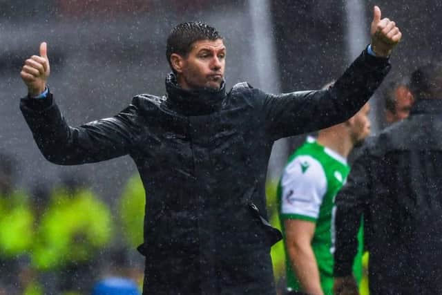 Steven Gerrard instructs his team from the sidelines