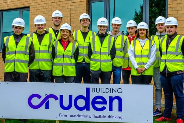 Cruden Group has welcomed 13 modern apprentices to its four-year programme. Picture: Robert Winning