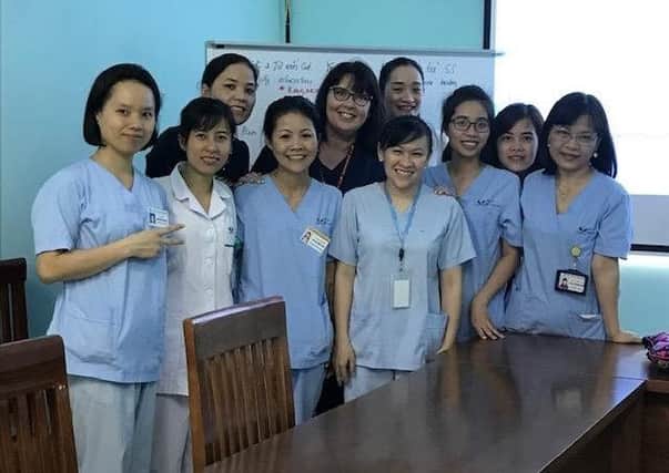 Anne with the Vietnamese students