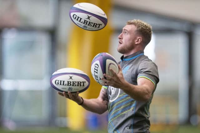 Stuart Hogg, training with the Scotland squad ahead of Saturdays match against France, says that boredom was beginning to set in during eight weeks in their training camp without any match action. Picture: SNS/SRU