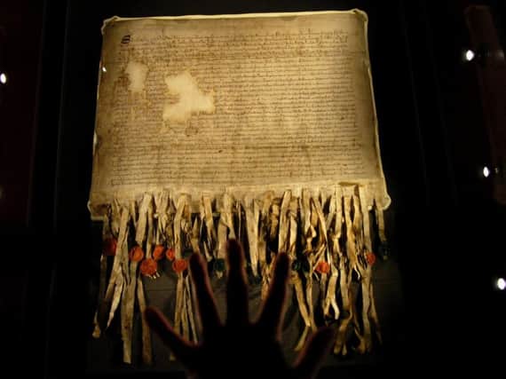 DNA testing will be used to trace the descendants of the signatories of the Declaration of Arbroath almost 700 years since the document asserted Scotland's sovereignty. PIC: TSPL.