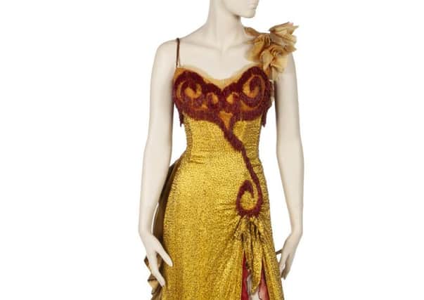 A gown worn by Marilyn Monroe in the 1954 film River of No Return. Picture: Julien's Auctions/PA Wire