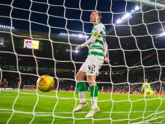 Callum McGregor fumes as Celtic conceded. Picture: SNS