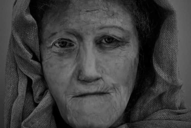 The reconstructed face of 'Hilda' who lived on the Isle of Lewis around 2,000 years ago. PIC: University of Dundee.