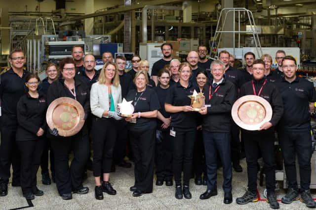 Trade minister Ivan McKee celebrates Leven packaging plant's global award. Picture: Tracy Gow