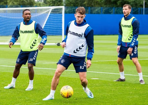 Rangers midfielder Ryan Jack training ahead of the Europa League return tie with Midtjylland. Picture: Ross Parker/SNS