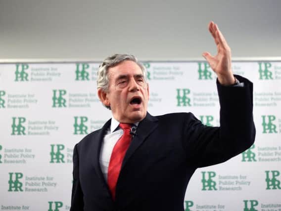 Former prime minister Gordon Brown has spoken on a potential new recession at an Edinburgh festival appearance