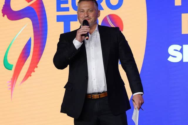 Darren Gough launches the Euro T20 Slam. Picture: Getty Images