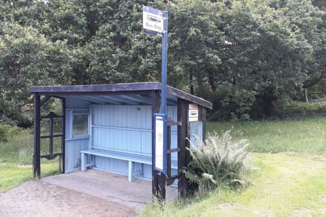 The unused bus stop in Brodick Castle grounds. Picture: The Scotsman