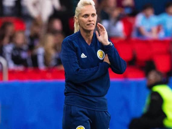Shelley Kerr looks on during the Argentina match