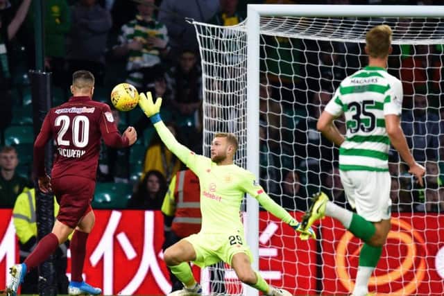 Scott Bain in action for Celtic against Cluj