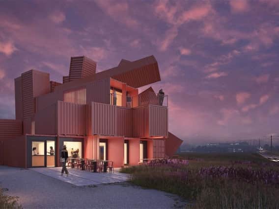 The shipping containers that will form the basis of Edinburgh's new arts centre