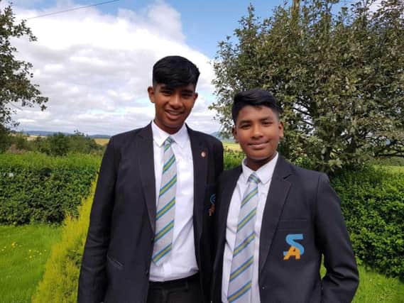 (Left) Somer Umeed Bakhsh, 16, and (right) his brother Areeb, 14, have lived in Glasgow since 2012