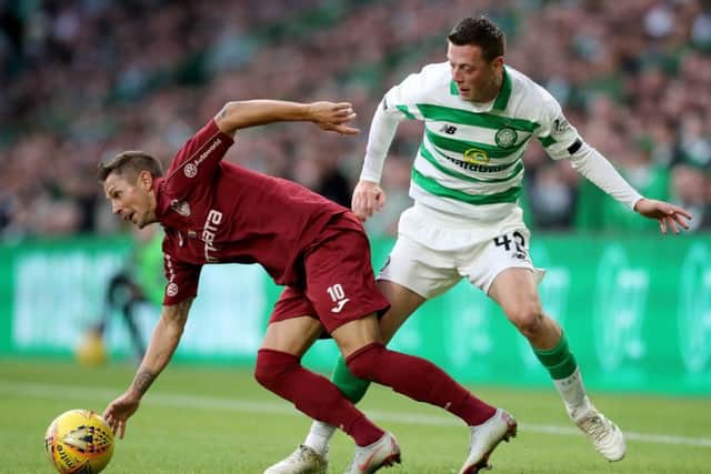 Celtic's Callum McGregor played at left-back against Cluj. Picture: Jane Barlow/PA Wire