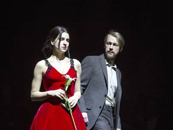 Asmik Grigorian as Tatyana with Gnter Papendell as the eponymous Eugene Onegin. Picture: Iko Freese.