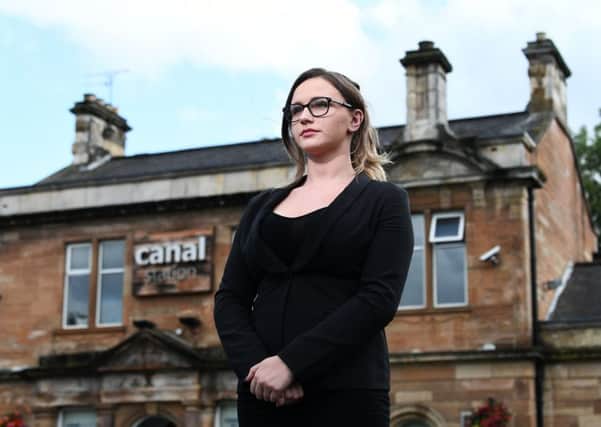Amy Szuster, assistant manager, outside the Canal Station Bar & Restaurant. Picture: John Devlin