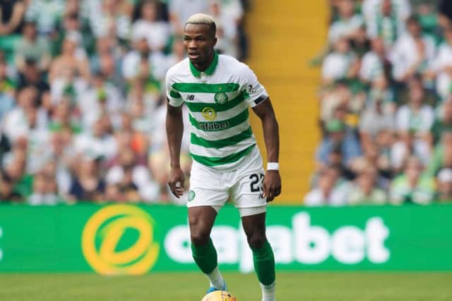Boli Bolingoli in action for Celtic.